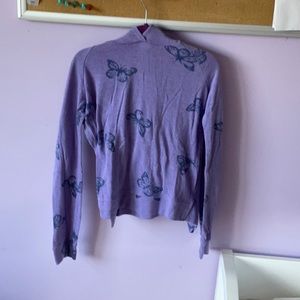 Girls purple butterfly sweatshirt